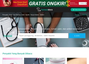 How honestdocs.id looks like on a tablet such as an iPad.