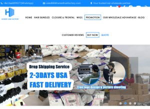 How honesthairfactory.com looks like on a tablet such as an iPad.