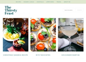 How honeyandbirch.com looks like on a tablet such as an iPad.