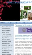 How honeycreekaussies.com looks like on a mobile device such as an iPhone.