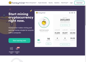 How honeyminer.com looks like on a tablet such as an iPad.