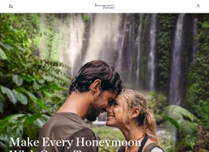 How honeymoonwishes.com looks like on a tablet such as an iPad.