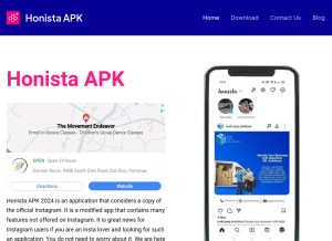 How honistaapk.me looks like on a tablet such as an iPad.