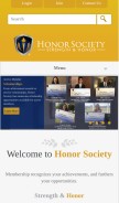 How honorsociety.org looks like on a mobile device such as an iPhone.