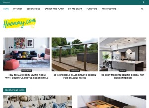 How hoommy.com looks like on a tablet such as an iPad.