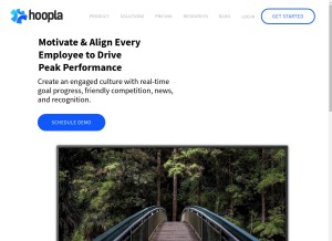 How hoopla.net looks like on a tablet such as an iPad.