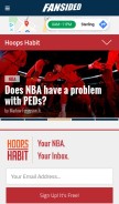 How hoopshabit.com looks like on a mobile device such as an iPhone.