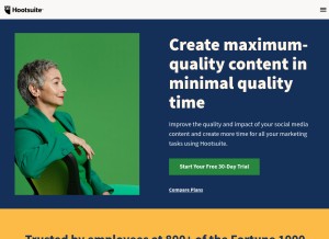 How hootsuite.com looks like on a tablet such as an iPad.