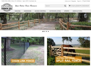 How hooverfence.com looks like on a tablet such as an iPad.