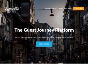 How hoperator.com looks like on a tablet such as an iPad.