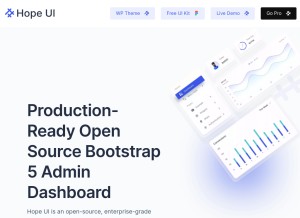 How hopeui.iqonic.design looks like on a tablet such as an iPad.