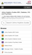 How hopkinsguides.com looks like on a mobile device such as an iPhone.