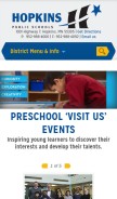 How hopkinsschools.org looks like on a mobile device such as an iPhone.