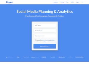 How hopperhq.com looks like on a tablet such as an iPad.