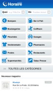 How horaire.com looks like on a mobile device such as an iPhone.