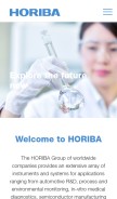 How horiba.com looks like on a mobile device such as an iPhone.