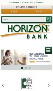 How horizonbank.com looks like on a mobile device such as an iPhone.