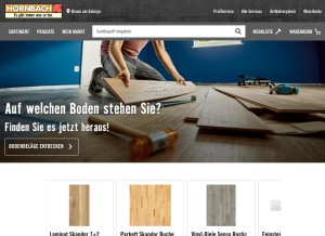 How hornbach.at looks like on a tablet such as an iPad.
