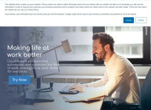 How hornbill.com looks like on a tablet such as an iPad.