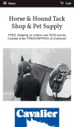 How horseandhound.ca looks like on a mobile device such as an iPhone.