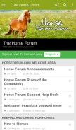 How horseforum.com looks like on a mobile device such as an iPhone.