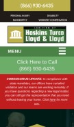 How hoskinsandturco.com looks like on a mobile device such as an iPhone.
