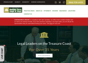 How hoskinsandturco.com looks like on a tablet such as an iPad.