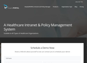 How hospitalportal.net looks like on a tablet such as an iPad.