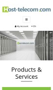 How host-telecom.com looks like on a mobile device such as an iPhone.