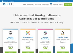 How host.it looks like on a tablet such as an iPad.