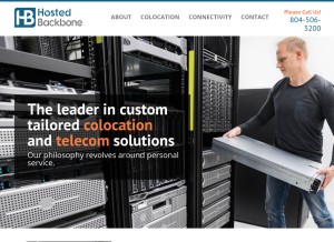 How hostedbackbone.net looks like on a tablet such as an iPad.