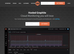 How hostedgraphite.com looks like on a tablet such as an iPad.