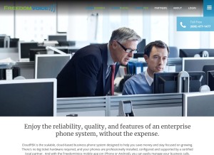 How hostedipbx.com looks like on a tablet such as an iPad.