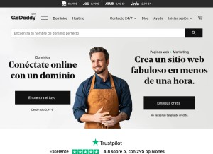 How hosteurope.es looks like on a tablet such as an iPad.