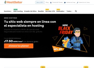 How hostgator.mx looks like on a tablet such as an iPad.