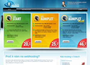 How hosting-zdarma.cz looks like on a tablet such as an iPad.