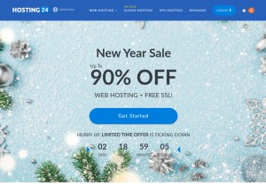 How hosting24.com looks like on a tablet such as an iPad.