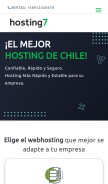 How hosting7.cl looks like on a mobile device such as an iPhone.