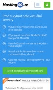 How hosting90.cz looks like on a mobile device such as an iPhone.