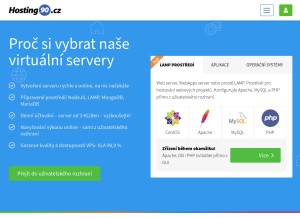 How hosting90.cz looks like on a tablet such as an iPad.