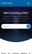 How hostingcheck.net looks like on a mobile device such as an iPhone.