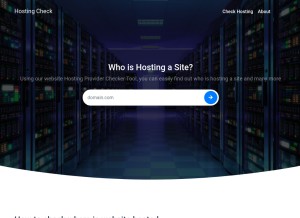 How hostingcheck.net looks like on a tablet such as an iPad.