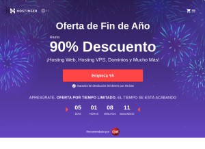 How hostinger.es looks like on a tablet such as an iPad.