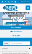 How hostingvirtuale.com looks like on a mobile device such as an iPhone.