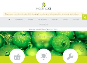 How hostingxs.nl looks like on a tablet such as an iPad.