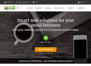 How hostpapa.com looks like on a tablet such as an iPad.