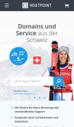 How hostpoint.ch looks like on a mobile device such as an iPhone.