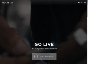 How hoststar.at looks like on a tablet such as an iPad.