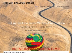 How hotairballoonsinluxor.com looks like on a tablet such as an iPad.