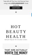 How hotbeautyhealth.com looks like on a mobile device such as an iPhone.
